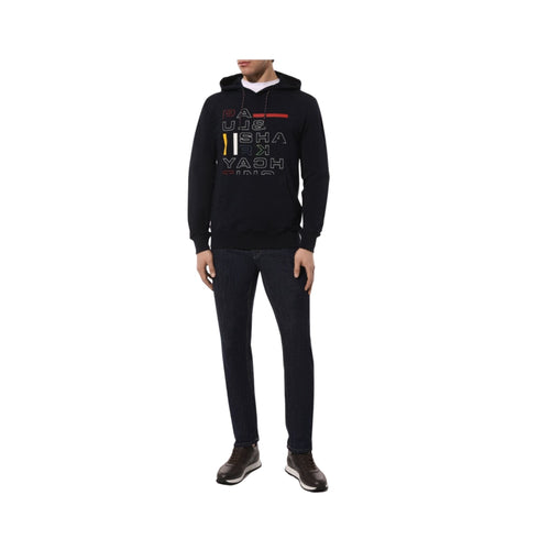 Felpa Uomo in cotone stretch Blu PAUL & SHARK- Francavilla Moda